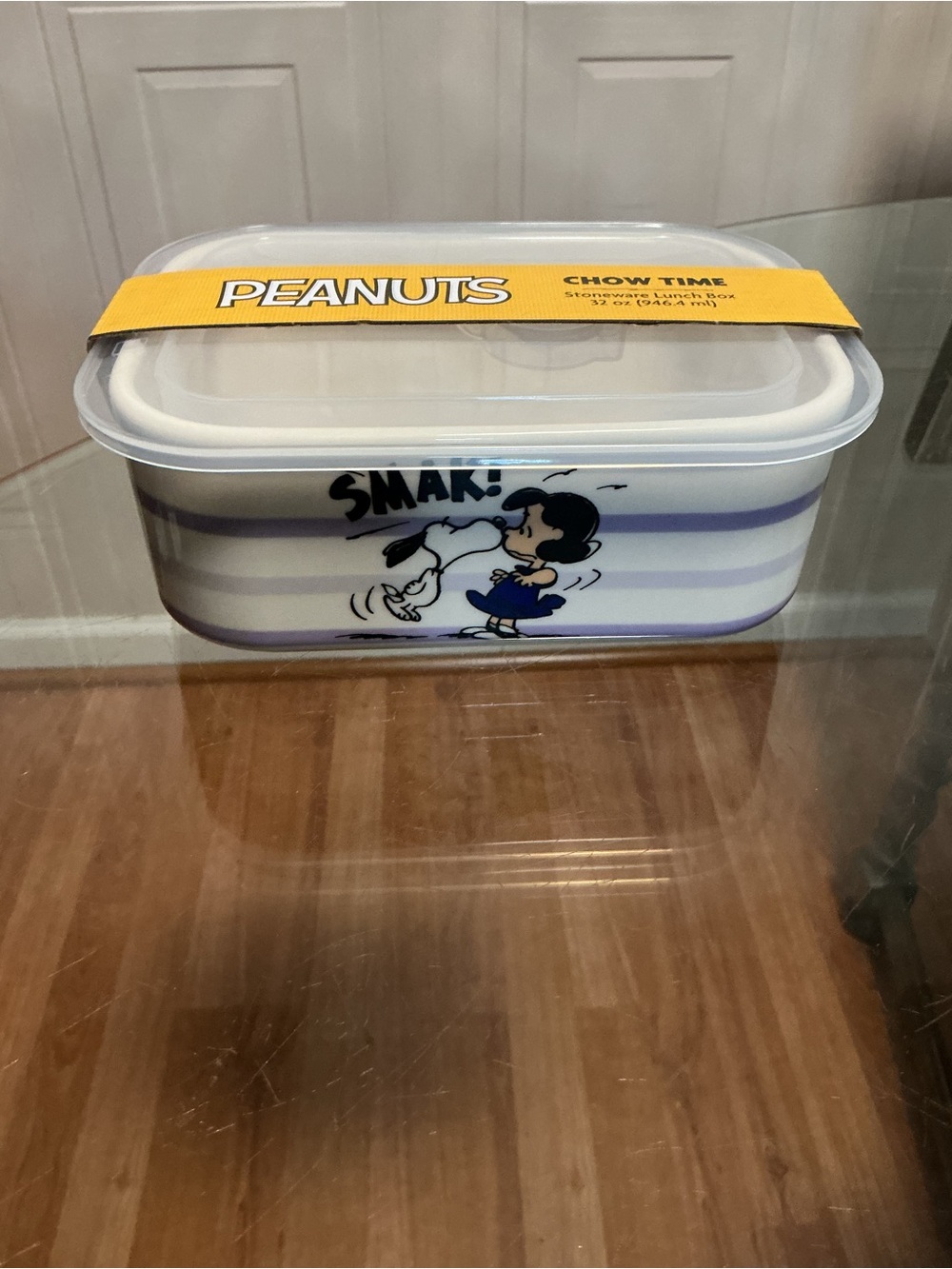 Peanuts Chow Time Stoneware Lunch Box 32oz Snoopy Charlie Brown Lucy Linus NEW - Picture 5 of 5